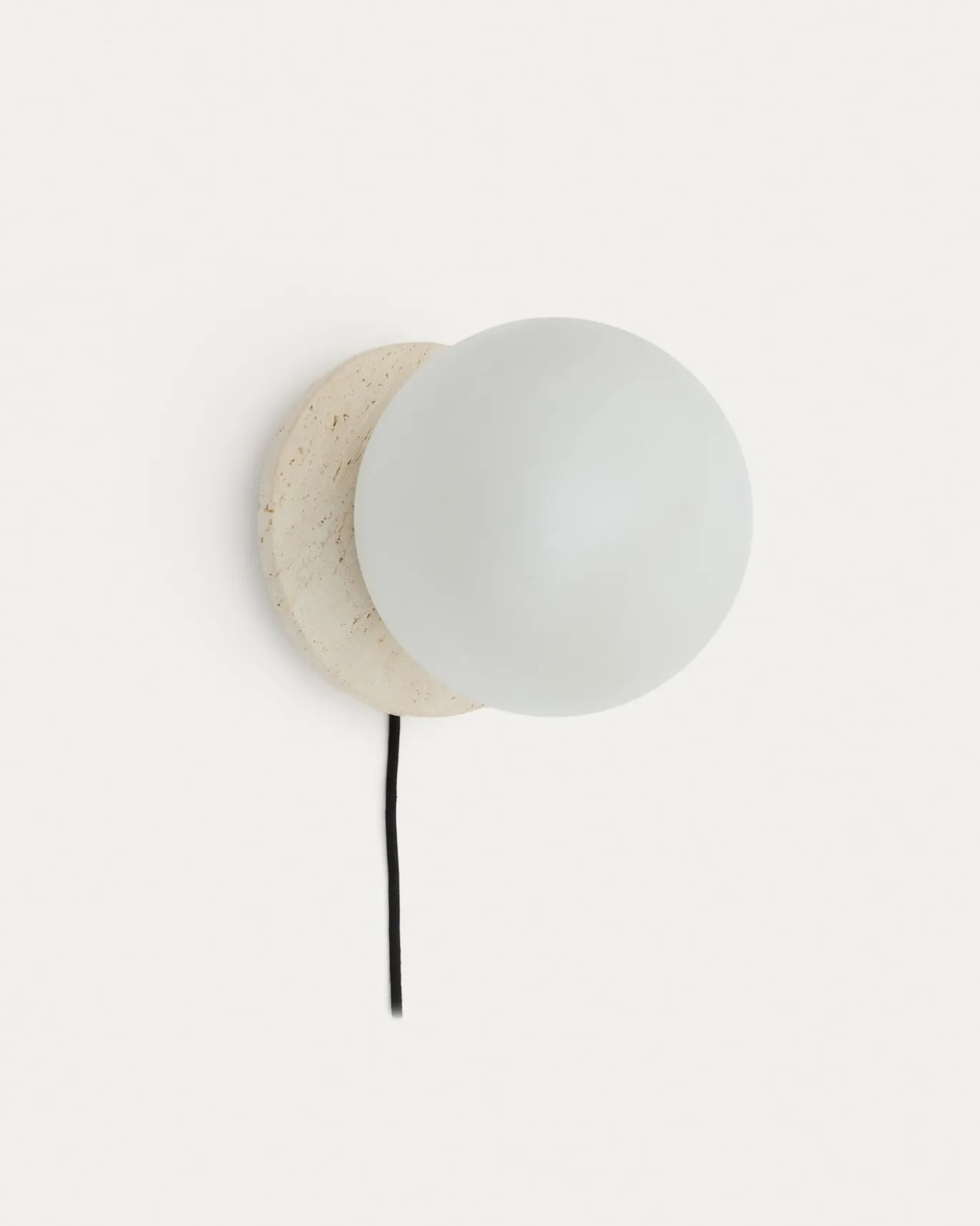 Kave Home Wandlamp Malachi Van Glas En Travertin