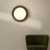 Kave Home Wandlamp Novae Geborsteld RVS Bruin en Gepolijst Glas Ø40cm