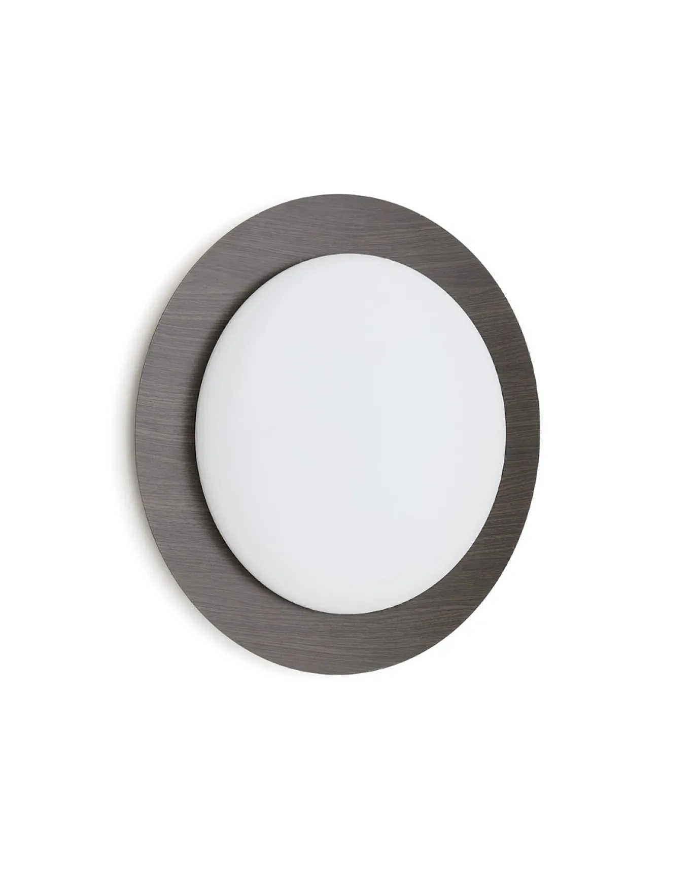 Kave Home Wandlamp Novae Geborsteld RVS Bruin en Gepolijst Glas Ø40cm