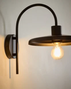 Kave Home Wandlamp Nuvira Gesatineerd Zwart Metaal