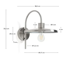 Kave Home Wandlamp Nuvira Zilver Geborsteld Metaal