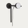 Kave Home Wandlamp Orey Zwart met Verplaatsbare Spot