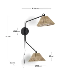 Kave Home Wandlamp Pontos Jute Naturel