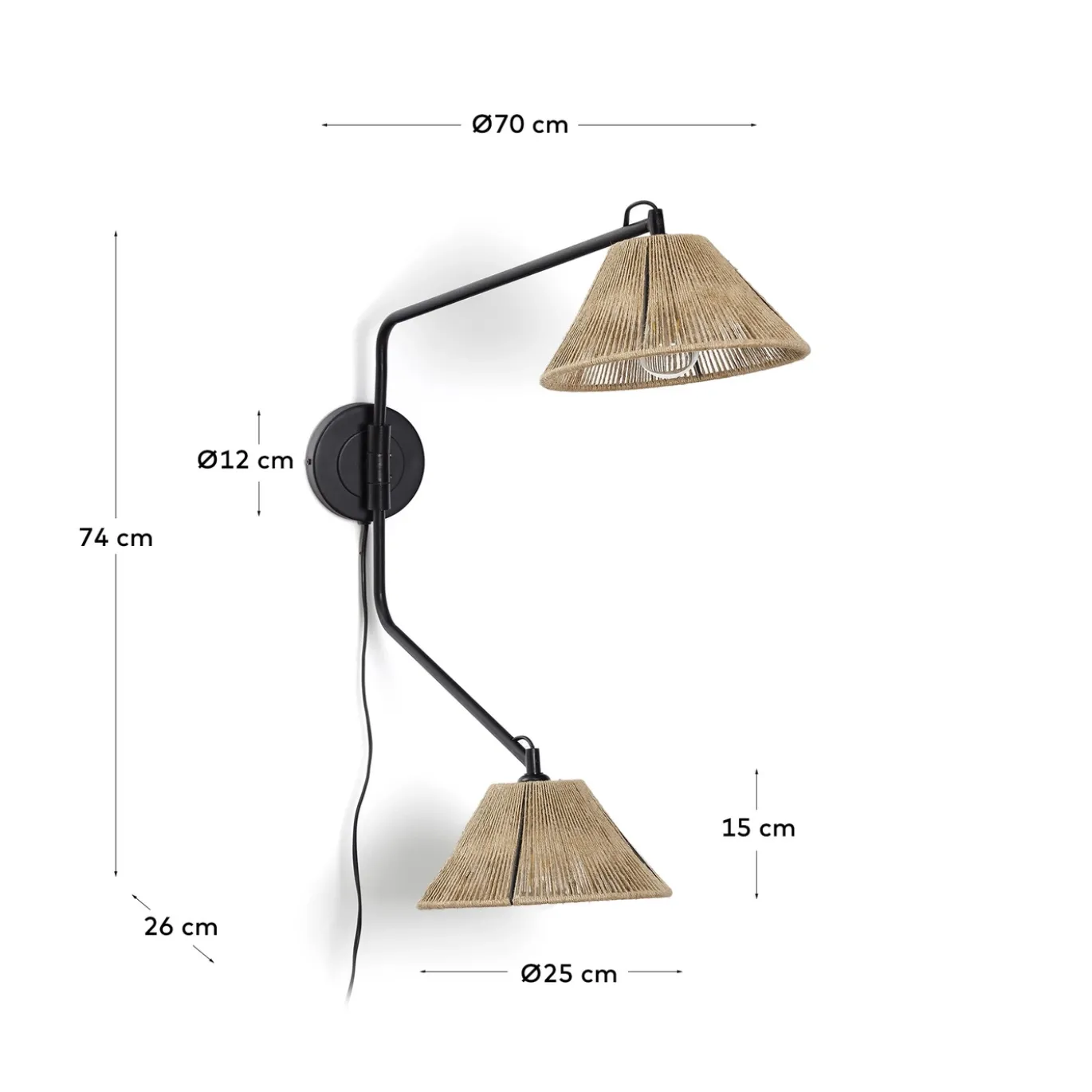 Kave Home Wandlamp Pontos Jute Naturel