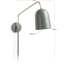 Kave Home Wandlamp Stalen Audrie met Groene