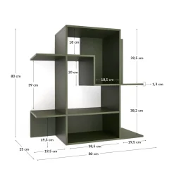 Kave Home Wandrek Ina Modulair Eiken Groen 80cm