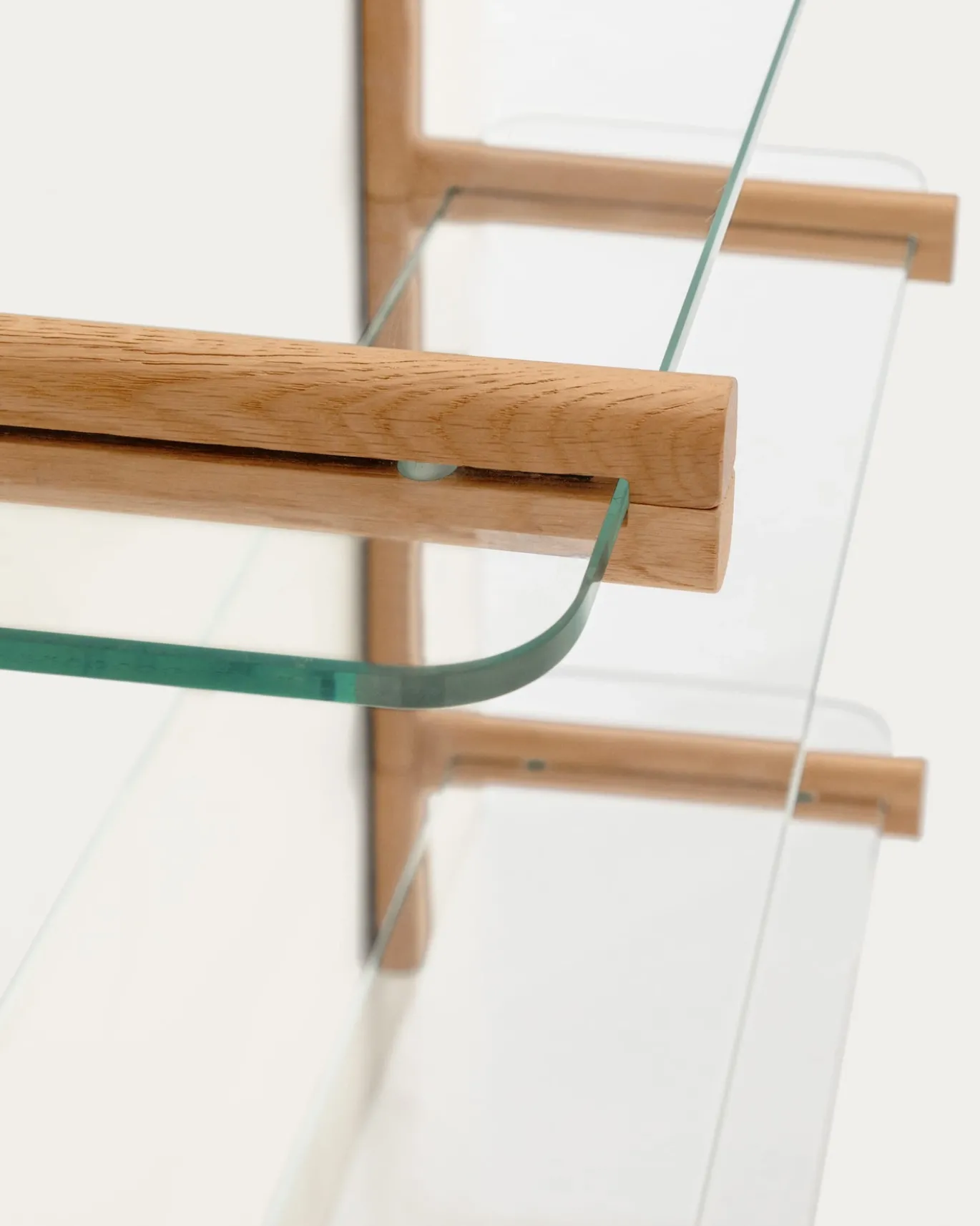 Kave Home Wandrek Sitra Modulair 1-glazen Plank Eikenhout 90cm