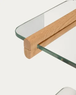 Kave Home Wandrek Sitra Modulair 1-glazen Plank Eikenhout 90cm