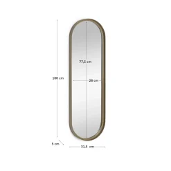 Kave Home Wandspiegel Tiare Goud 100cm