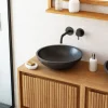 Kave Home Wastafel Delina Zwart Terrazzo Ø40cm