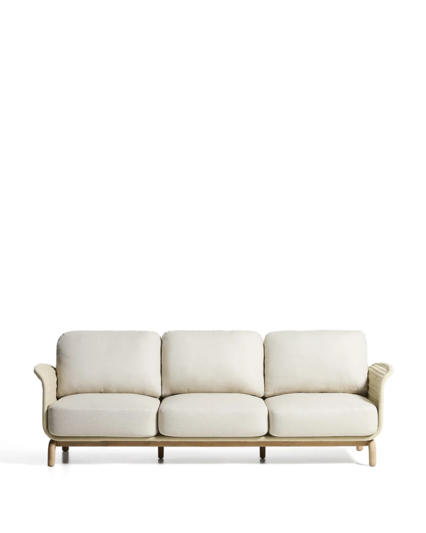 Kave Home 3-Zitsbank Alipa Acaciahout Beige 235cm