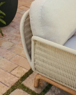 Kave Home 3-Zitsbank Alipa Acaciahout Beige 235cm
