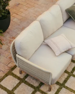 Kave Home 3-Zitsbank Alipa Acaciahout Beige 235cm