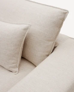 Kave Home 3-zitsbank Anarela Beige Linnen 280cm