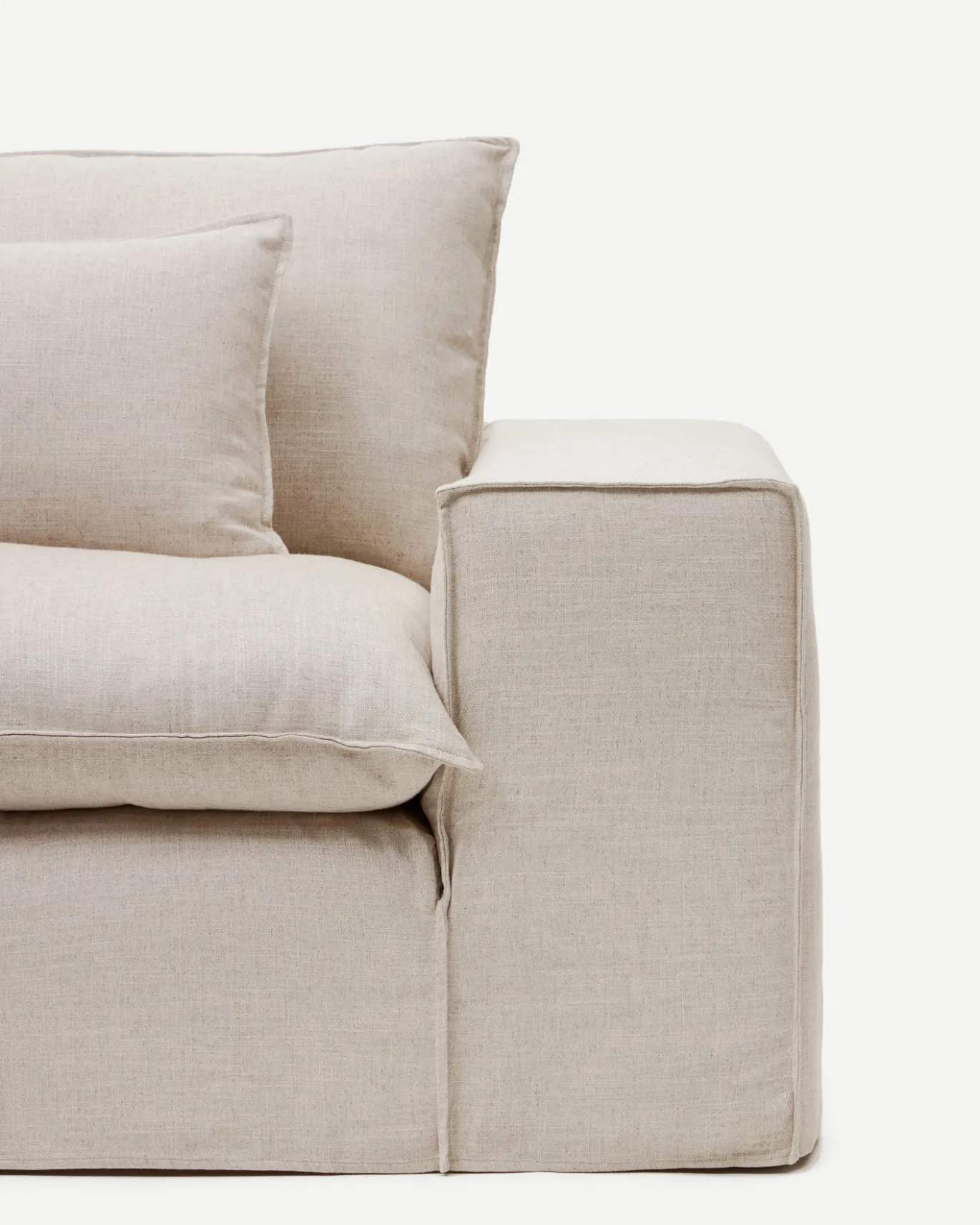 Kave Home 3-zitsbank Anarela Beige Linnen 280cm