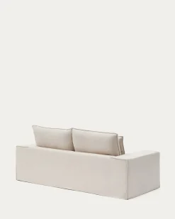 Kave Home 2-zitsbank Anarela Beige Linnen 240cm