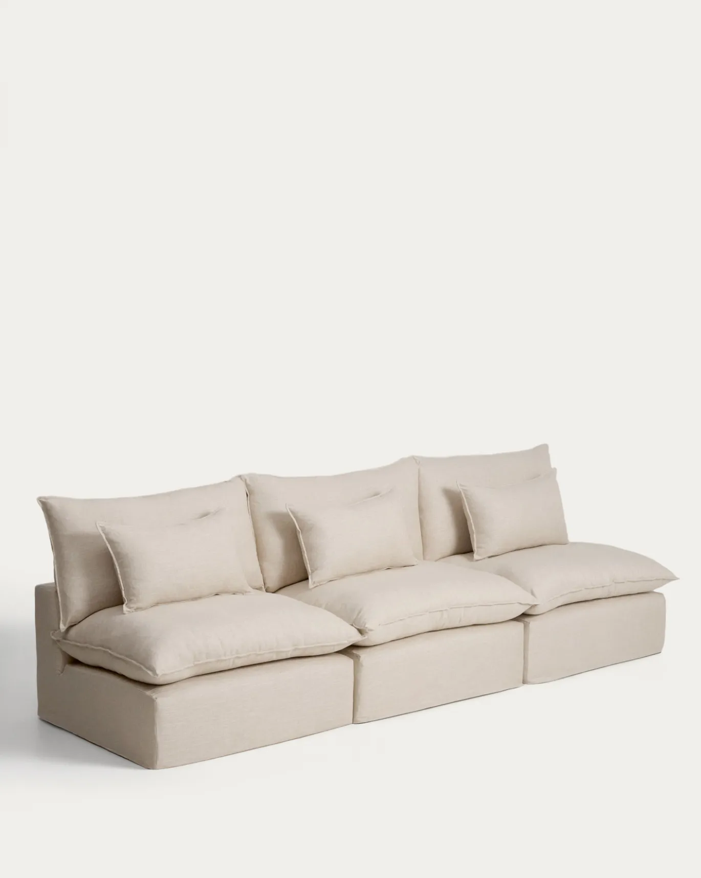 Kave Home 5-Zitsbank Anarela Linnen Beige