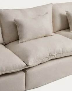Kave Home 5-Zitsbank Anarela Linnen Beige