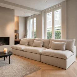 Kave Home 5-Zitsbank Anarela Linnen Beige