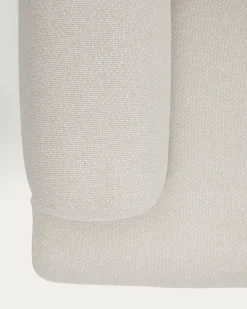 Kave Home 2-zitsbank Aurum Ecru Chenille En Matbeige Metaal 214cm