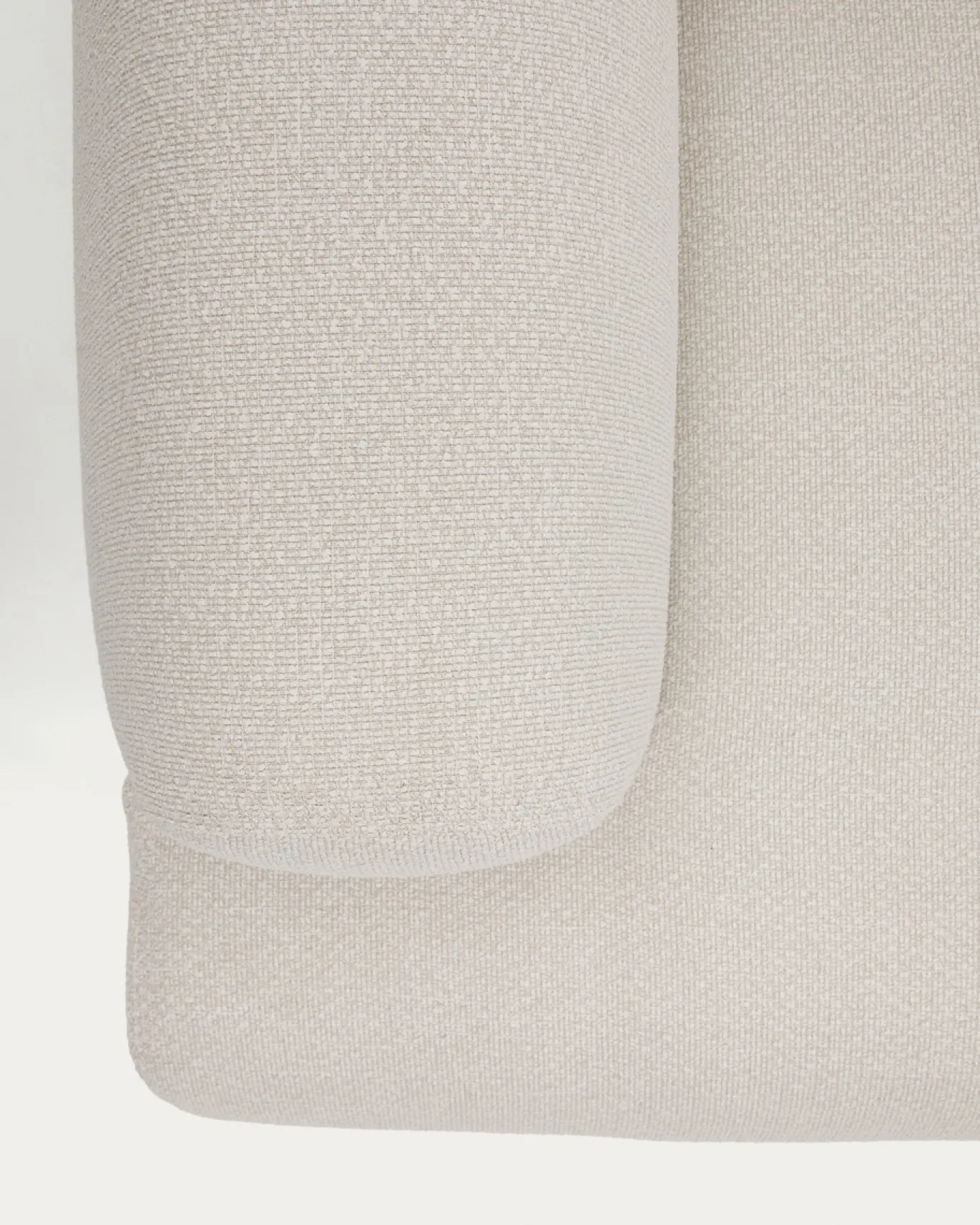 Kave Home 2-zitsbank Aurum Ecru Chenille En Matbeige Metaal 214cm