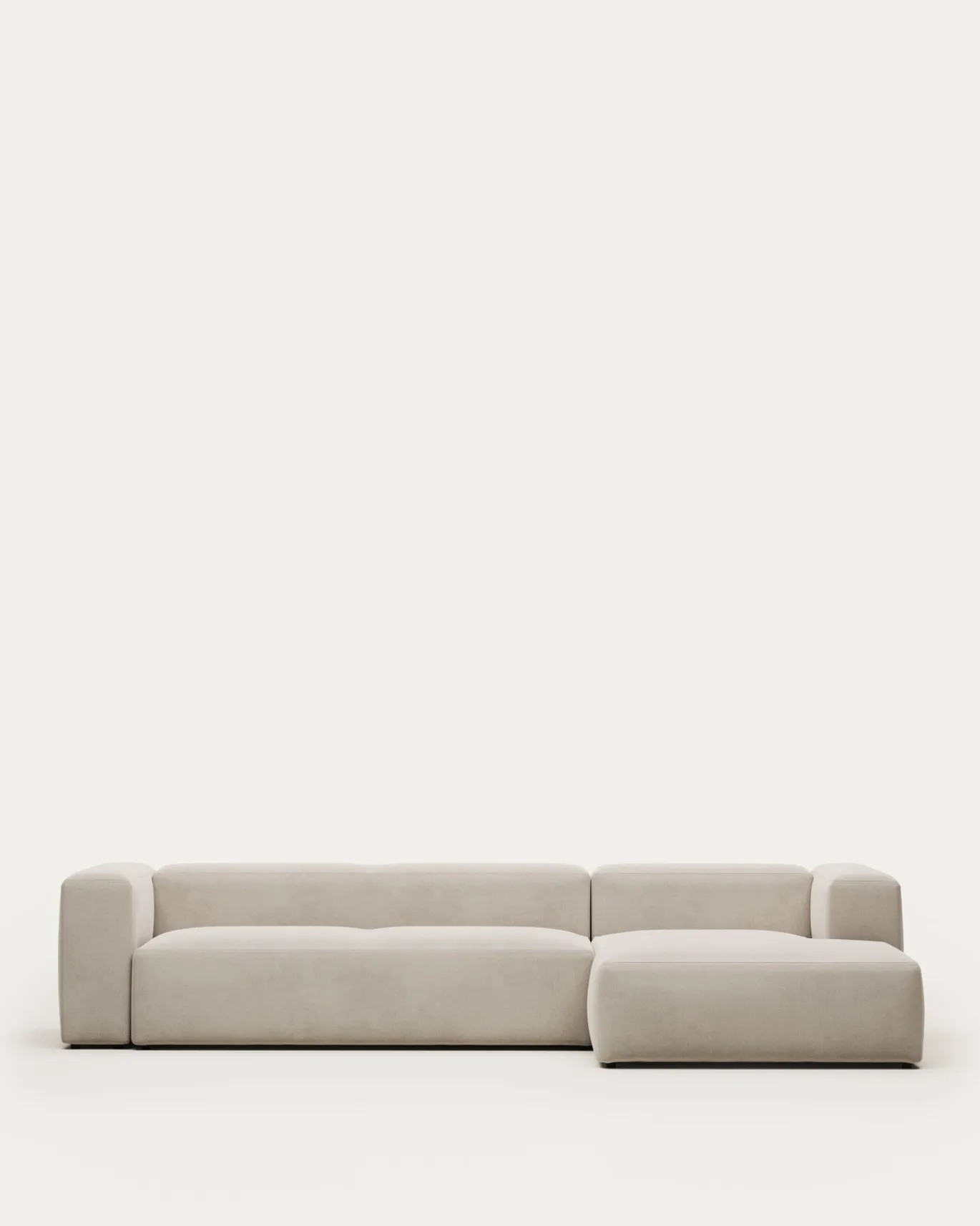 Kave Home 4-zitsbank Blok Beige Ecru Chaise Longue Rechts 330cm