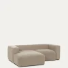 Kave Home 2-zitsbank Blok Beige Ecru Chaise Longue Links 240cm
