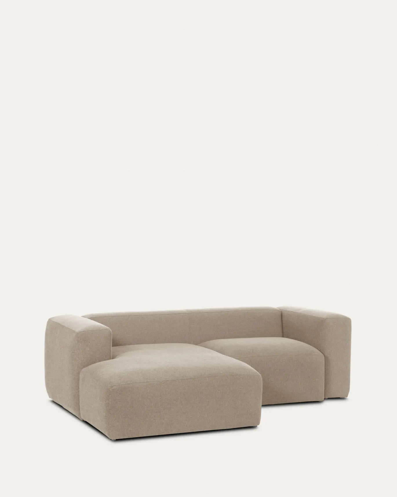 Kave Home 2-zitsbank Blok Beige Ecru Chaise Longue Links 240cm