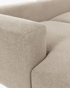 Kave Home 2-zitsbank Blok Beige Ecru Chaise Longue Links 240cm