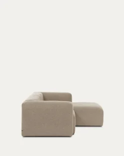 Kave Home 2-zitsbank Blok Beige Ecru Chaise Longue Rechts 240cm