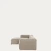 Kave Home 3-zitsbank Blok Beige Ecru Chaise Longue Links 300cm