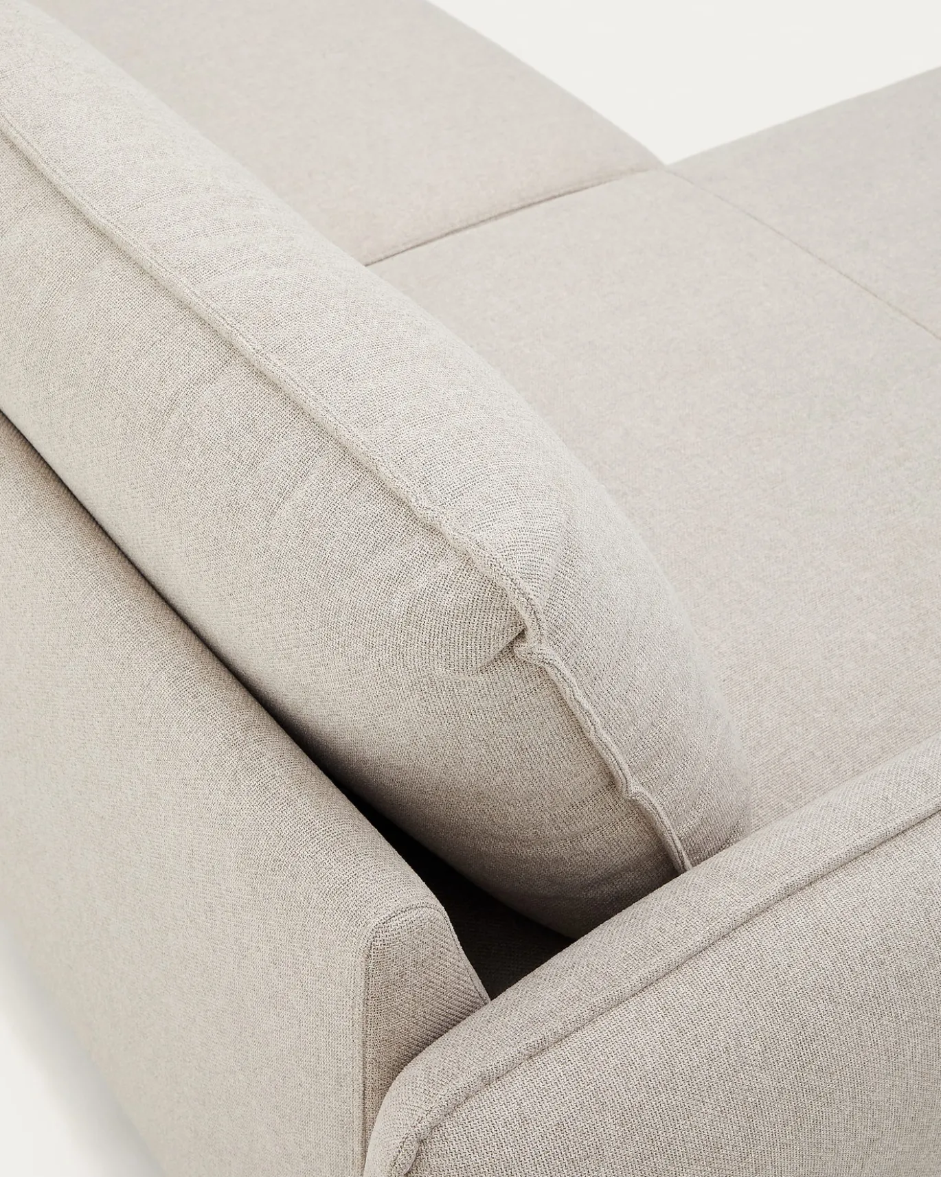 Kave Home 3-zitsbank Carlota Chaise Longue Rechts/links Beige 262cm