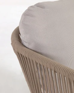 Kave Home 3-zitsbank Catalina Beige Massief Acaciahout 170cm