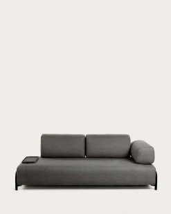 Kave Home 3-zitsbank Compo Donkergrijs Klein Dienblad 232cm