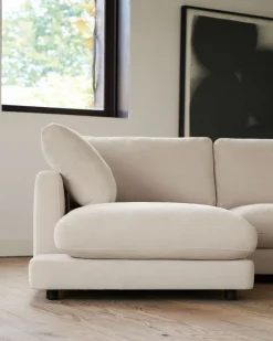 Kave Home 4-zitsbank Gala Chaise Longue Links Beige 300cm