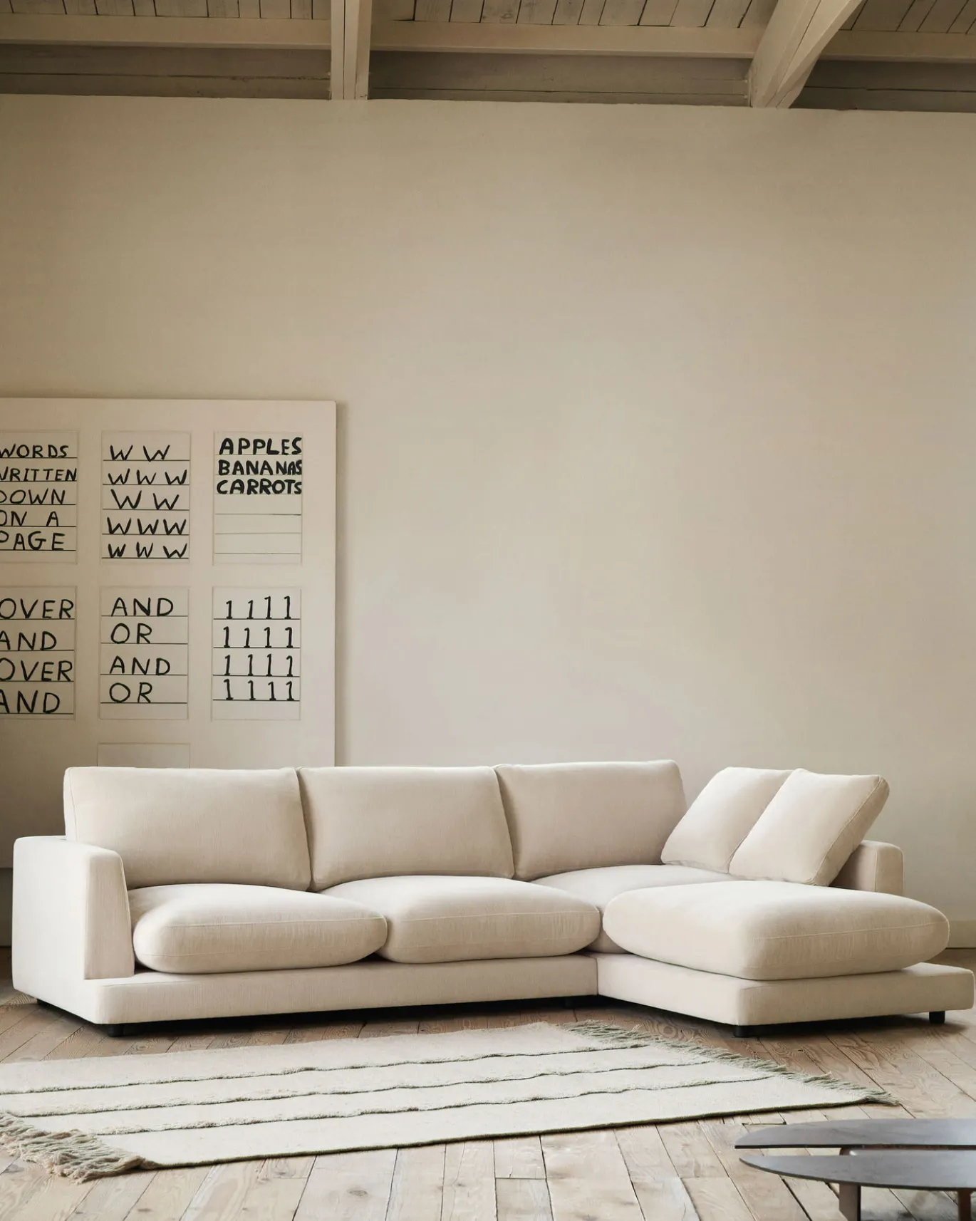 Kave Home 4-zitsbank Gala Chaise Longue Rechts Beige 300cm