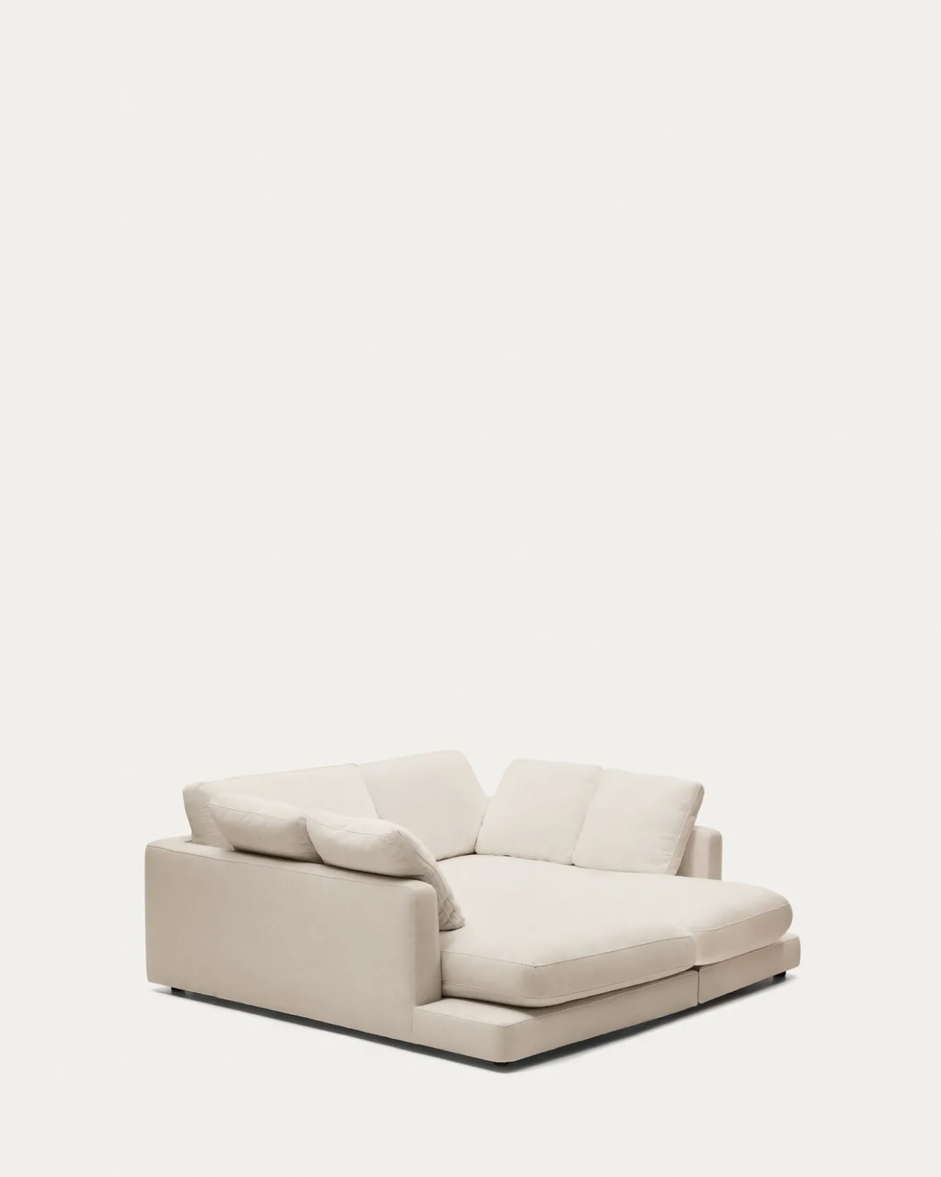 Kave Home 3-zitsbank Gala Dubbele Chaise Longue Beige 210cm