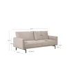 Kave Home 3-zitsbank Galene Beige 214cm