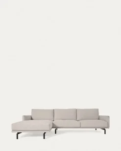 Kave Home 3-zitsbank Galene Beige Links Chaise Longue 254cm