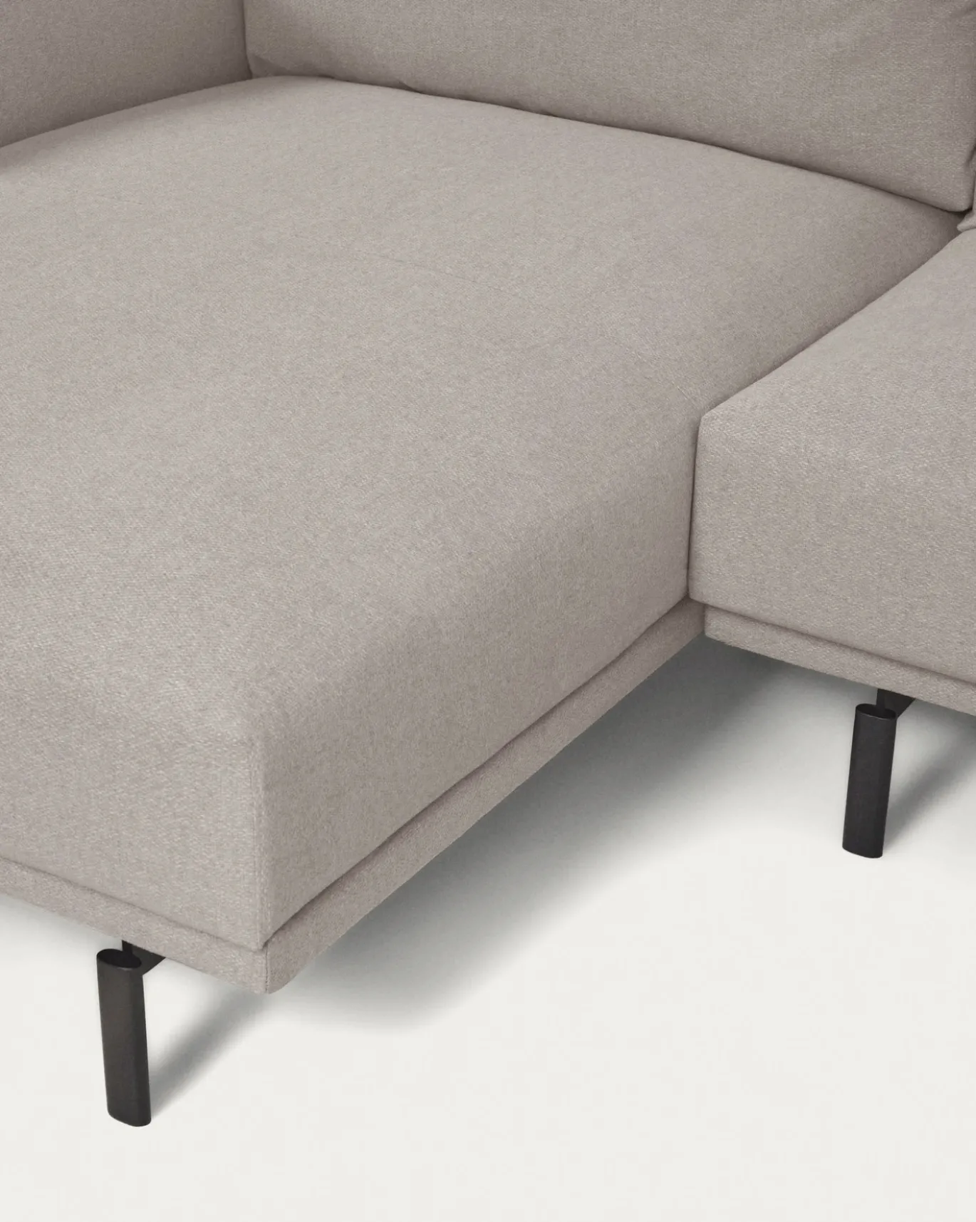 Kave Home 3-zitsbank Galene Beige Links Chaise Longue 254cm