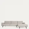Kave Home 4-zitsbank Galene Beige Rechts Chaise Longue 314cm
