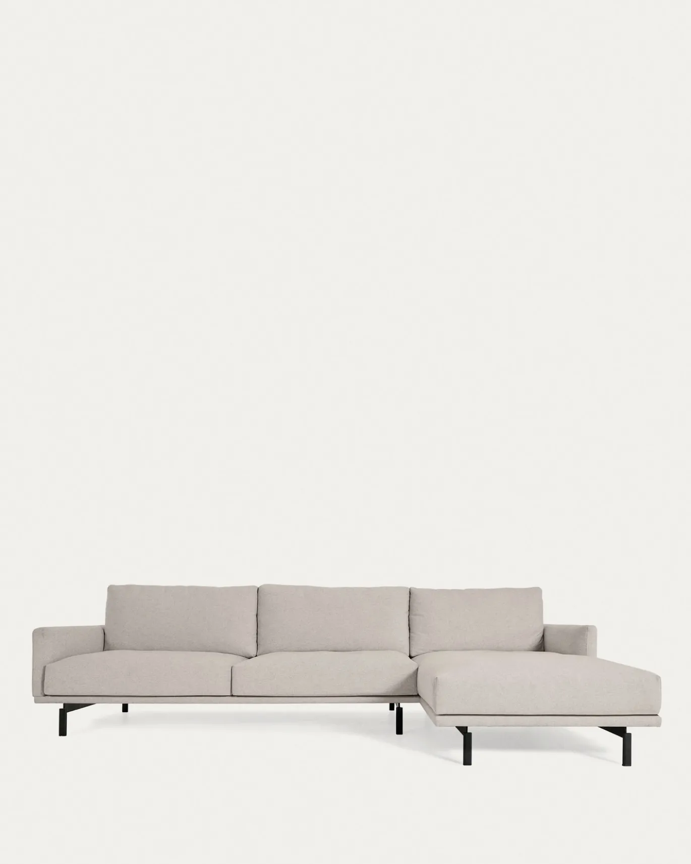 Kave Home 4-zitsbank Galene Beige Rechts Chaise Longue 314cm