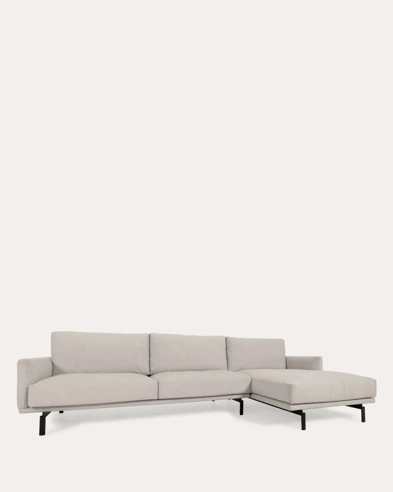 Kave Home 4-zitsbank Galene Beige Rechts Chaise Longue 314cm