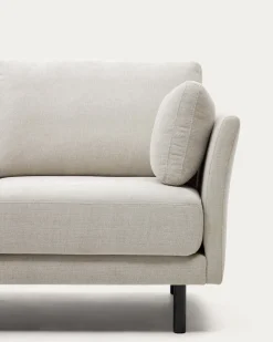 Kave Home 3-zitsbank Gilma Parel Chenille Links/rechts Chaise Longue Zwart 261cm