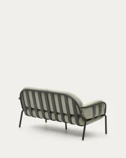 Kave Home 2-zitsbank Joncols Beige Outdoor Grijs Gelakt Aluminium 164cm