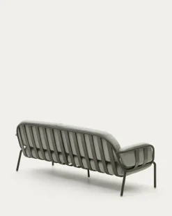 Kave Home 3-zitsbank Joncols Grijs Outdoor Aluminium Groen 225cm