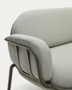 Kave Home 3-zitsbank Joncols Grijs Outdoor Aluminium Groen 225cm