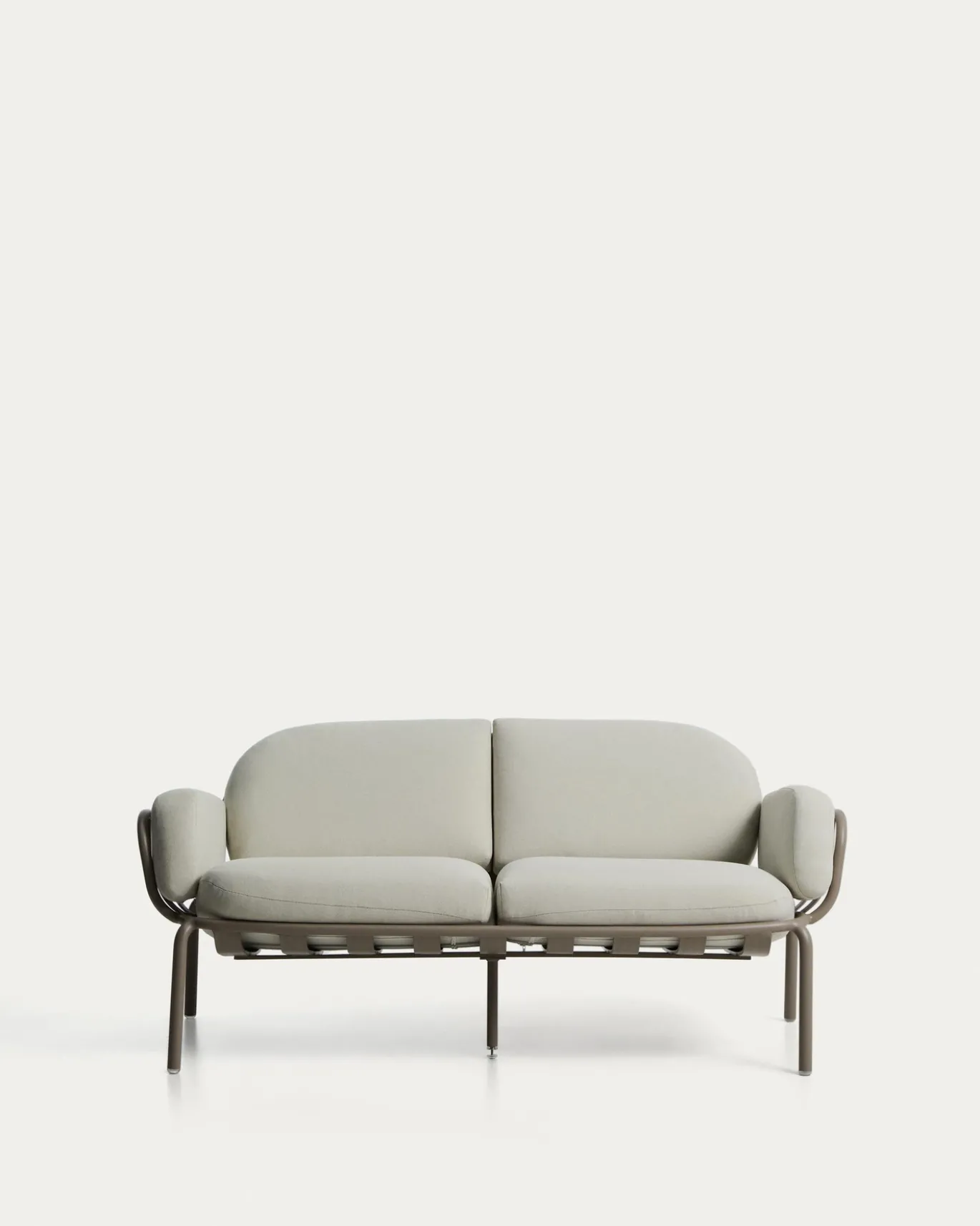 Kave Home 2-Zitsbank Joncols Outdoor Aluminium Taupe Beige