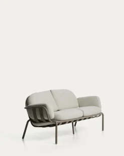 Kave Home 2-Zitsbank Joncols Outdoor Aluminium Taupe Beige