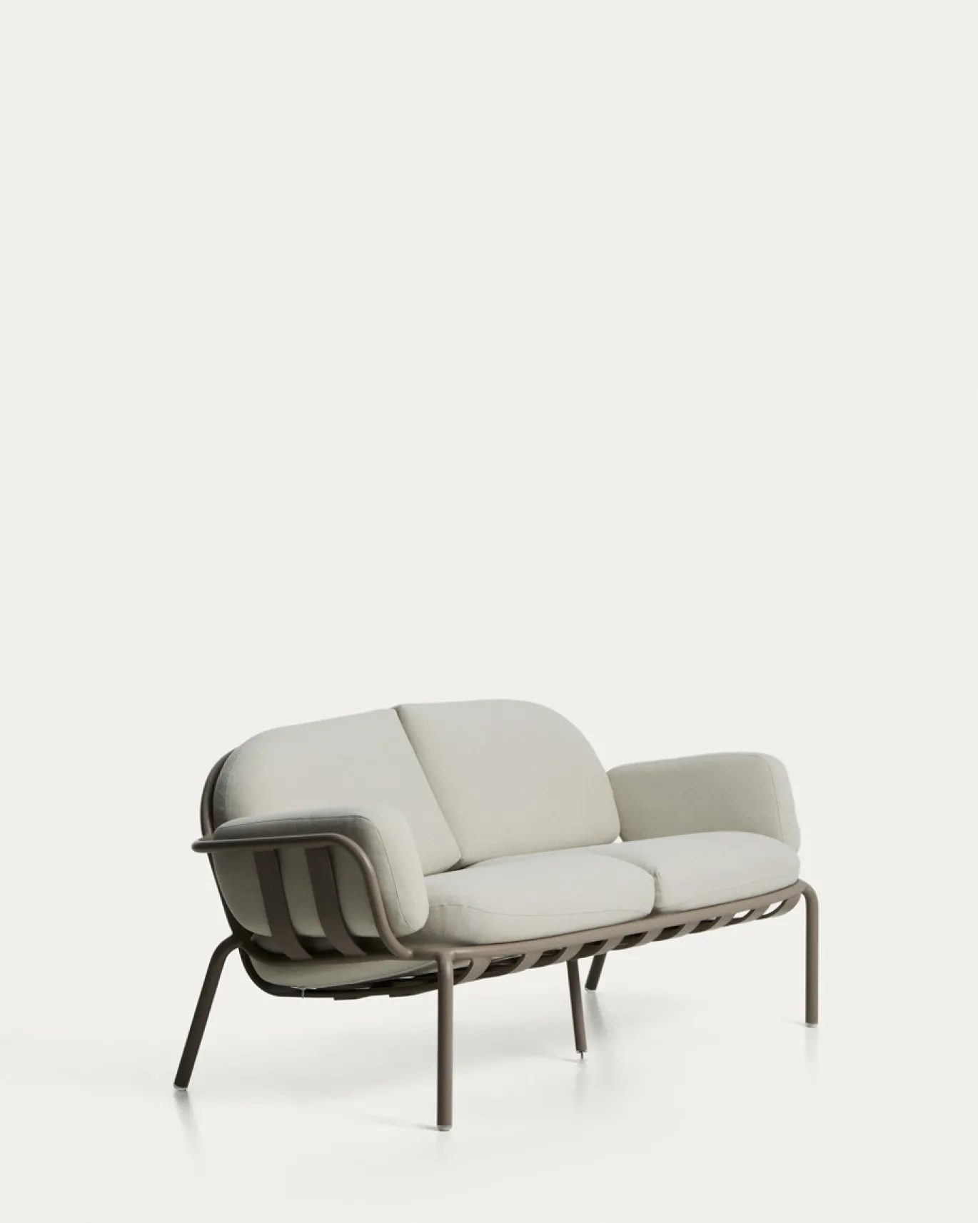 Kave Home 2-Zitsbank Joncols Outdoor Aluminium Taupe Beige